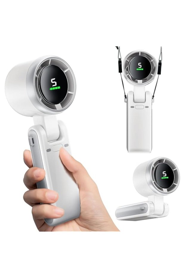 TERRIFI Portable Handheld Mini Fan with 50000 RPM - Foldable Turbo Fan, 3600mAh Type-C Rechargeable