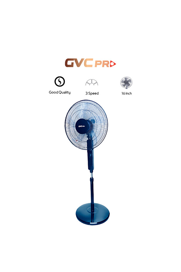 مروحة عمودية سوداء مع جهاز تحكم عن بعد - GVCS 6400