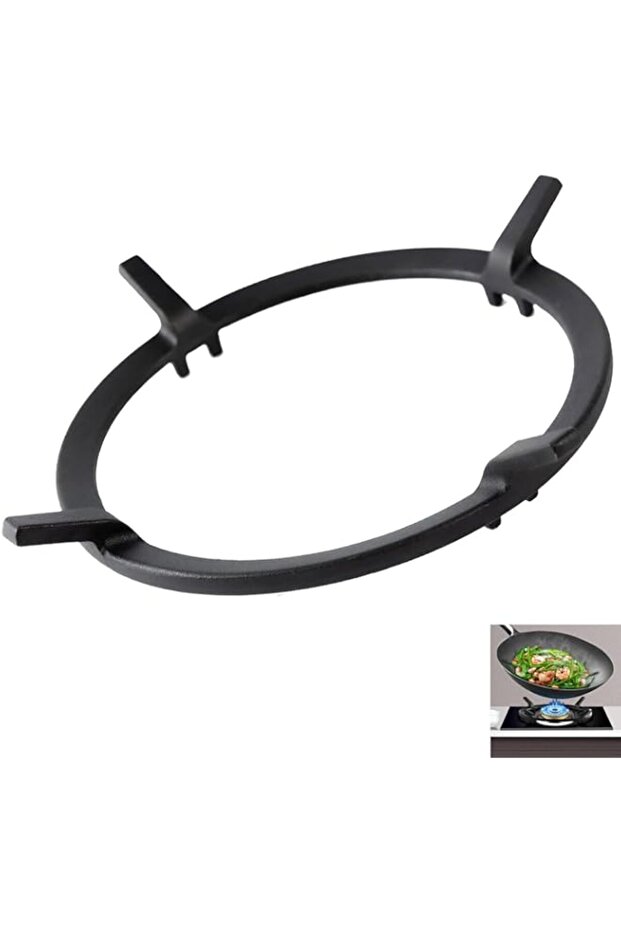 STAYOUNG Gas Stove Frying Pan Ring - Stand For Frying Pans, Cast Iron, Non-Slip, Outer Diameter 18.5