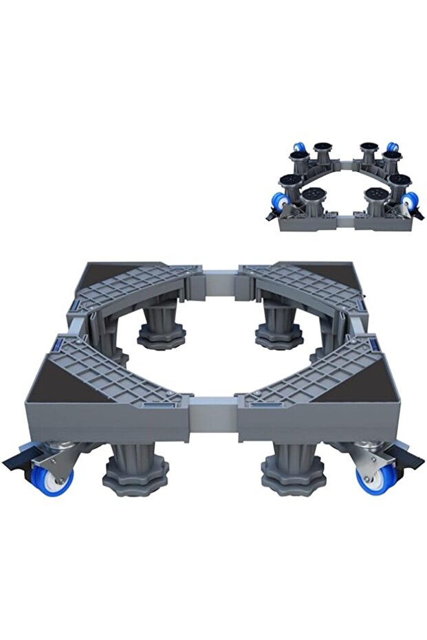 Beauenty Adjustable Mobile Base, Non-Slip Furniture Base with 8 Strong Feet Wheel, 4 Double Rounds M