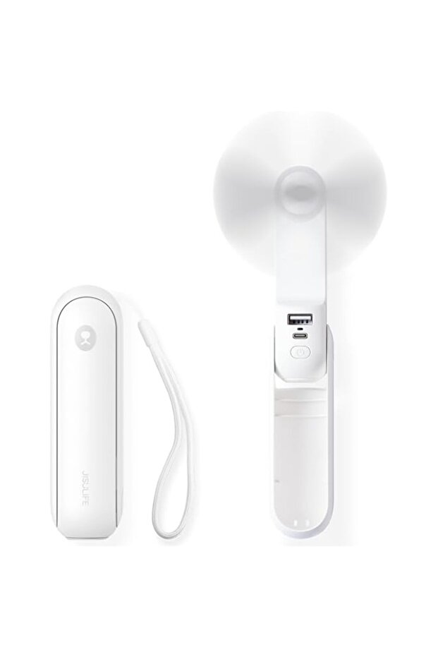 JISULIFE Portable Handheld Fan, Mini Pocket Hand Fan, Small Battery Operated 14-21 hours, USB Rechar