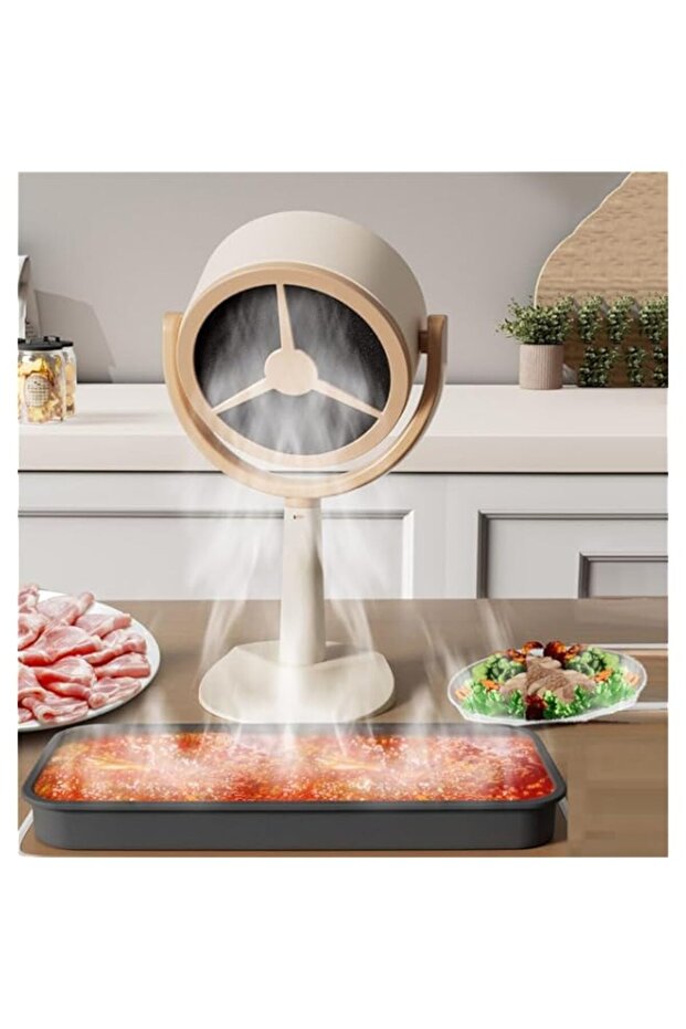 LBOYLOVE Mini Portable Desktop Range Hood, Small Desktop Range Hood High Wind Range Hood, Portable K
