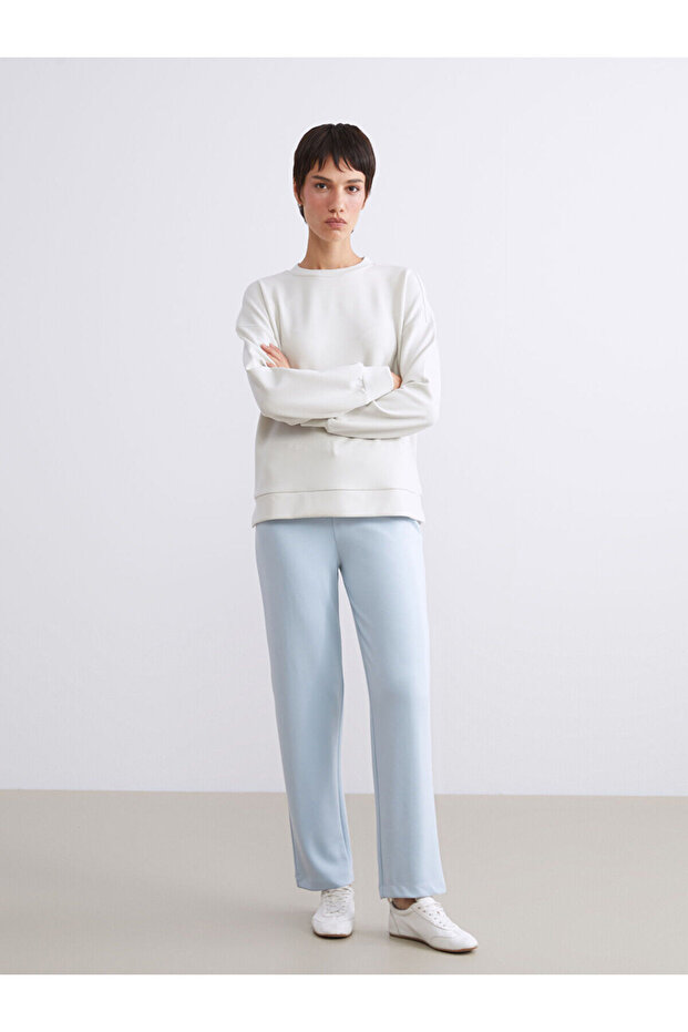 Two Mt Shop Quality Lcw Vision Blue Interlock Plain Standard & Regular Women's Sweatpants