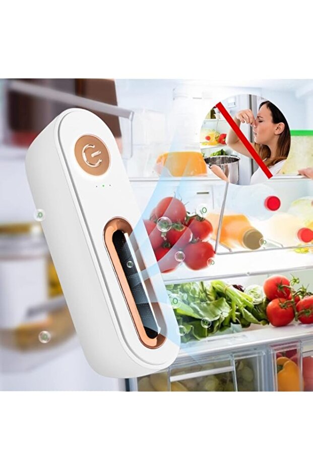 Mini USB Fridge Deodorizer, Portable Rechargeable Refrigerator Deodorizer Reusable, Lasts Nature Ref