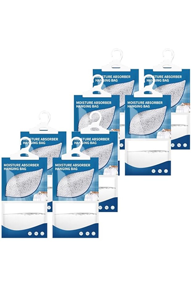 Moisture Absorber Packets, 8 Pack Hanging Humidity Absorbers, Fragrance-Free Dehumidifier Bags for C