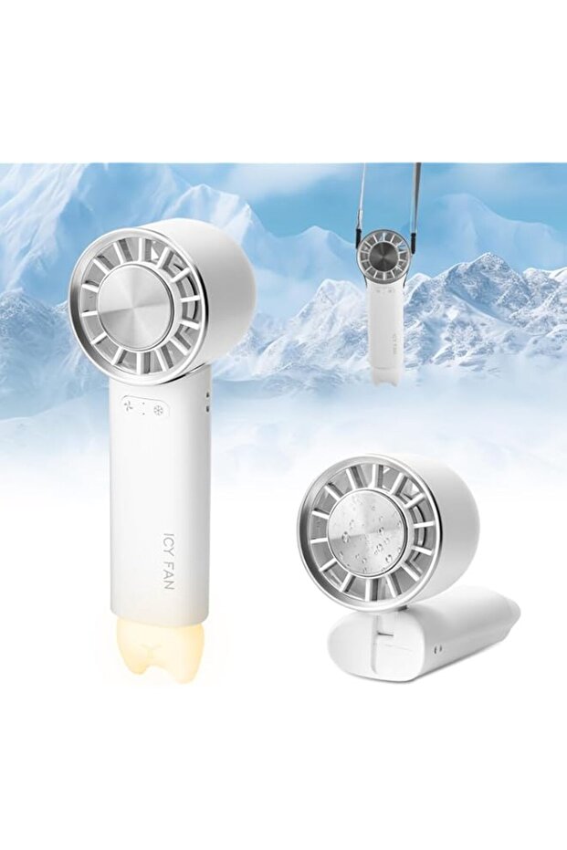 KASTWAVE Mini Handheld Fan, Handheld Turbo Fan, Ice Cooling Mode with 3 Speed Wind, 4000mAh USB Rech