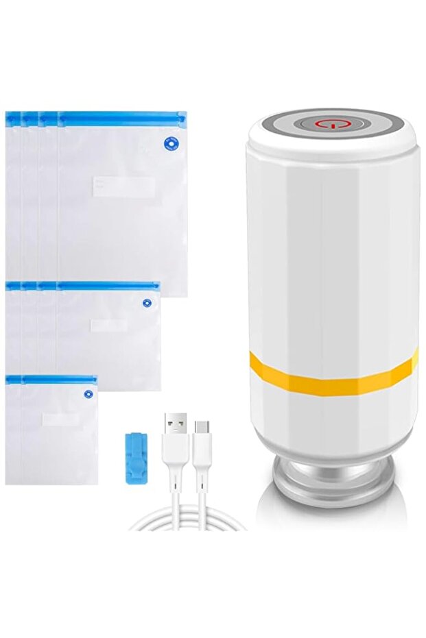 NALACAL Portable Automatic Vacuum Sealer Set - Mini Handheld Food Compression Pump Machine with 10 R