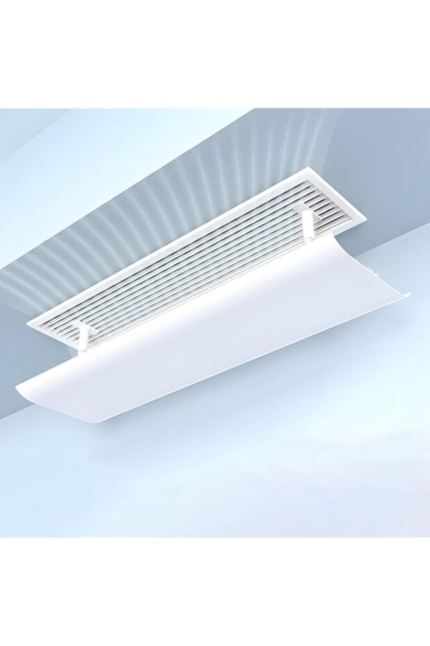 Joyzzz Air Conditioner Deflector, 20x60cm Easy Installation Central AC Air Flow Deflector, Adjustabl