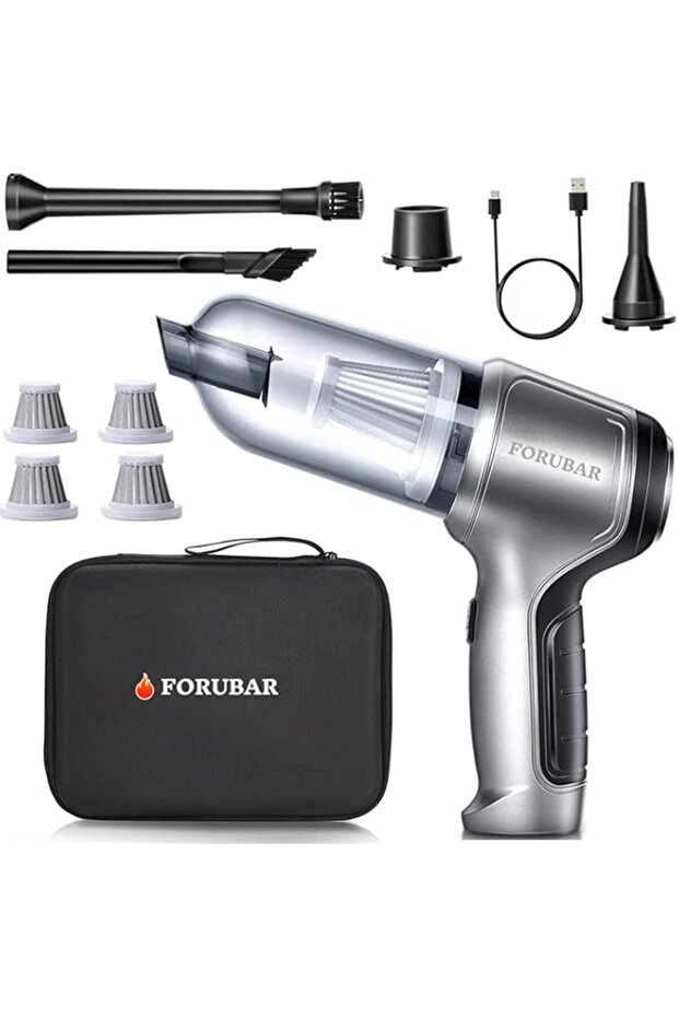 FORUBAR 4-in-1 Car Vacuum Cleaner Wireless, Real Brushless Motor Handheld Vacuum Cleaner, Portable V