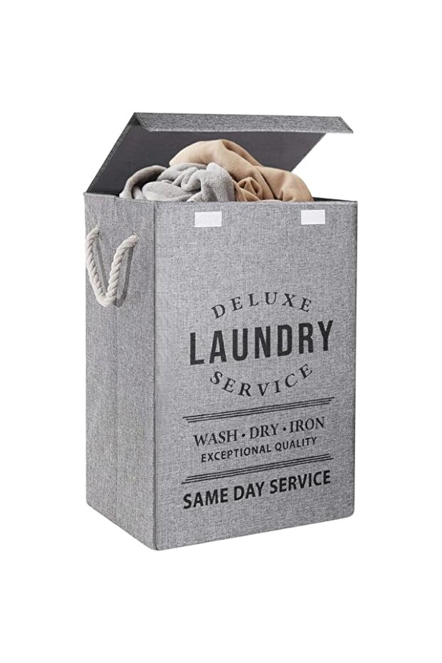 Homarket Laundry Basket with Lid, 85L Large Laundry Hamper, Waterproof Foldable Laundry Baskets for