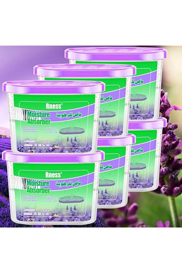 Rness Lavender Moisture Absorber Boxes,Moldproof Deodorizing Desiccant Dehumidifier Boxes Lavender A