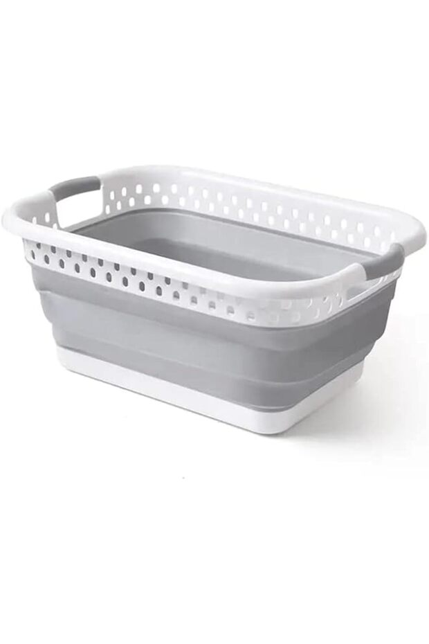 Brexem 24L collapsible Laundry Basket, Foldable Plastic tub,Multifunction,Non-Slip Grip Handle,Minim