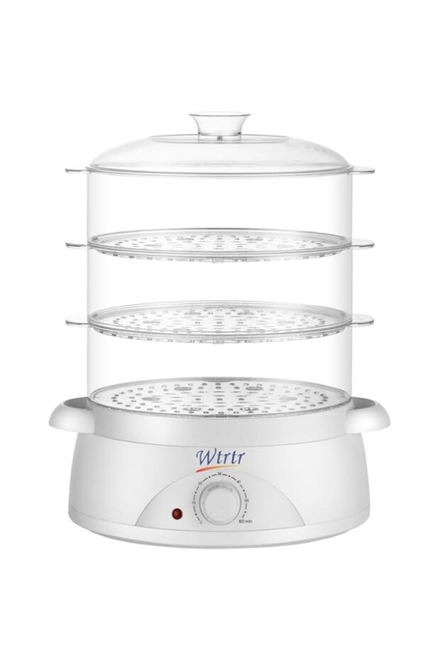 Wtrtr 10L Food Steamer,3 Tiers,300W,60 Minutes Timer,Multifunctional electric steamer,Makes Baby foo