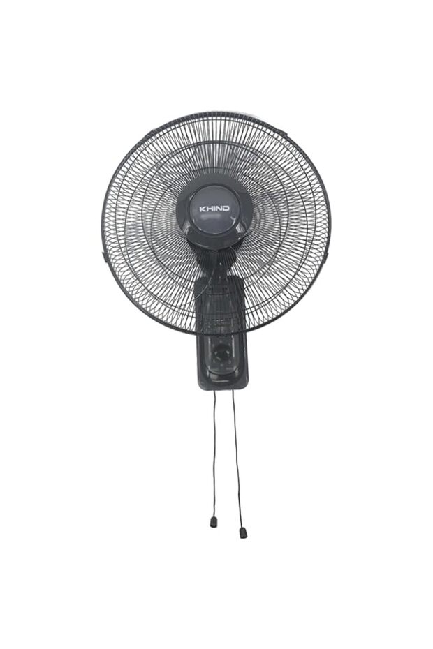 KHIND 16 Inch Wall Fan, 3 Leaf AS Blade, 3 Speed Manual Control with Pull Cord, Oscillation with Pul