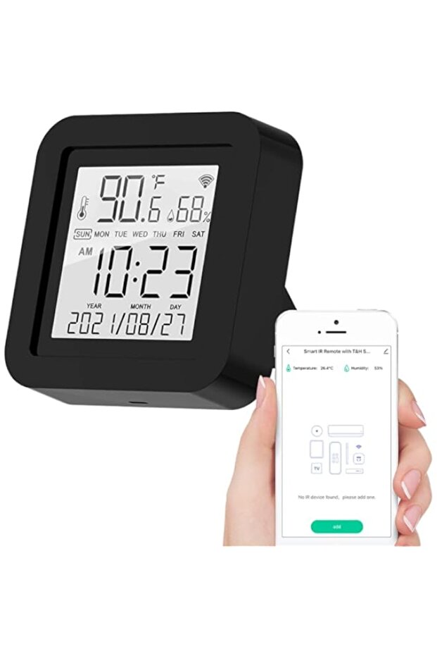 MOES Smart IR Remote Control with Temperature and Humidity Sensor for Air Conditioner STB(Set-Top-Bo - 1