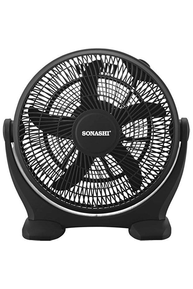 Sonashi 14 Inch Box Fan - 3 Speed Selector | Powerful Box Fan with 180 Degree Variable Tilt Head | K