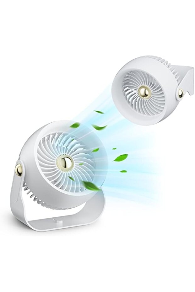 TERRIFI Desktop Fan, 6-Inch Quiet Portable Table Fan with 3 Speeds, Strong Airflow, Desk and Wall Mo