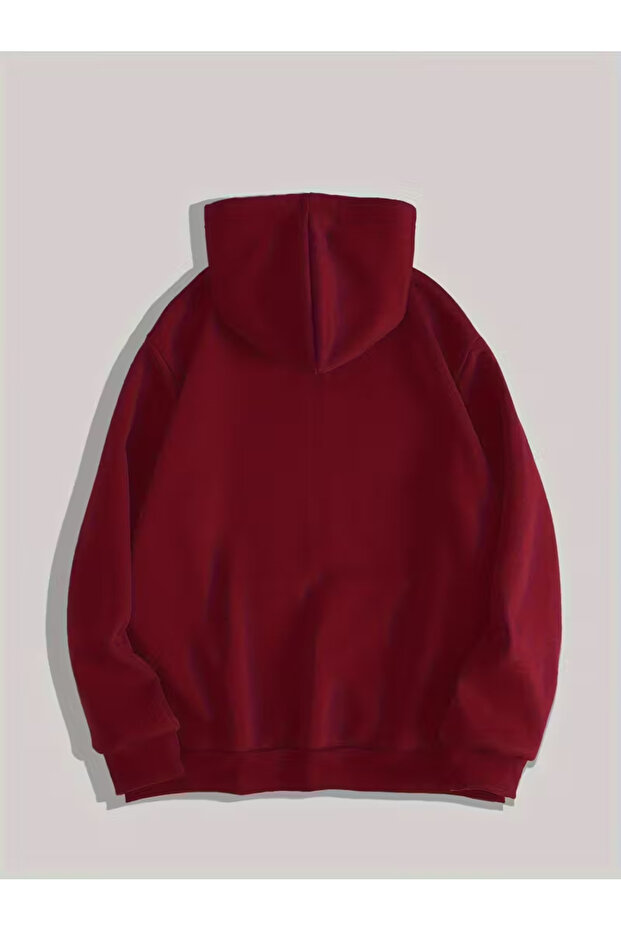 Gothic Star Design Oversize Fermuarlı Siyah Unisex Kapüşonlu Hırka - 4