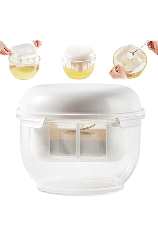 THE WHITE SHOP Greek yogurt Maker, with ultra fine Nylon Mesh Strainer. 2.4Qt thick and creamy greek