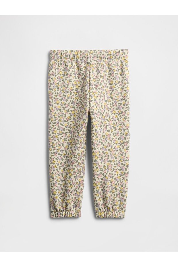 Kız Bebek Çiçek Desenli Relaxed Logo Pull-On Jogger Eşofman Altı - 3