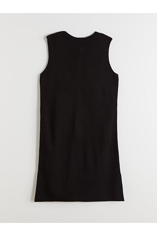 Bisiklet Yaka Kadın Triko Yelek - 6