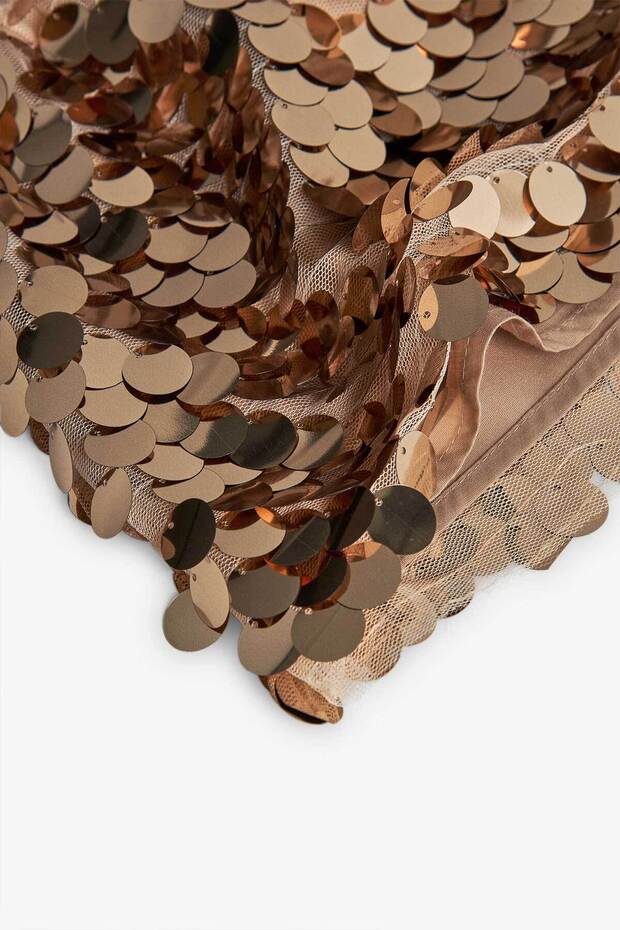 Kız Çocuk Parlak Pullu Etek - 4