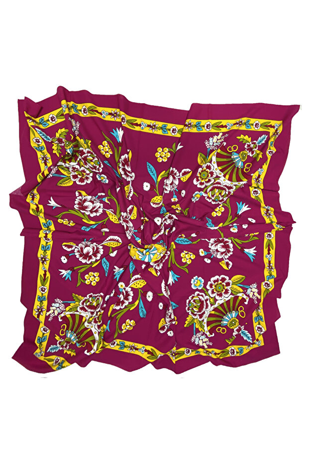 مفرش طاولة منقوش أصلي مقاس 170×170 سم - 100% قطن - 1