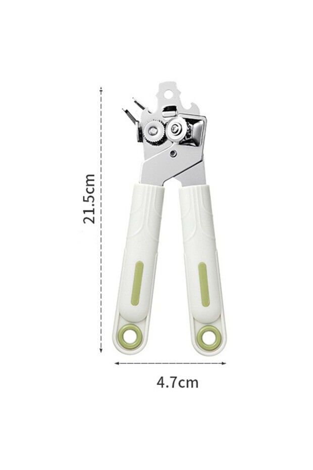 Can Opener, Flippy, Easy to Use, Non-slip Handle, 21.5 x 4.7 cm White - 2
