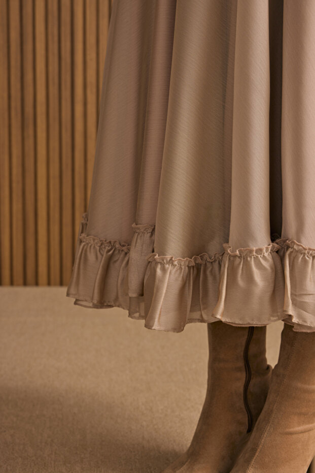 Fırfırlı Şifon Etek - 6