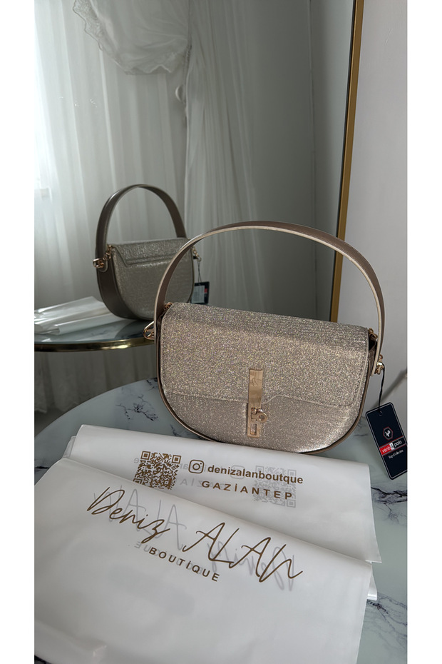 Tasarım Simli Modern Çanta - 4