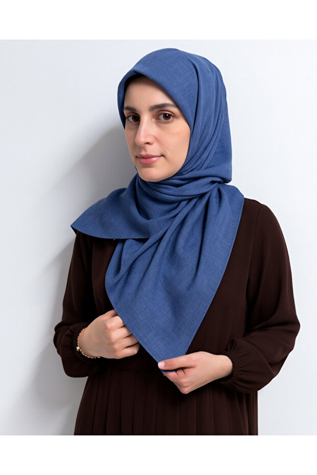 Denim Square Scarf– Non-Slip, Comfortable and Stylish Use Indigo