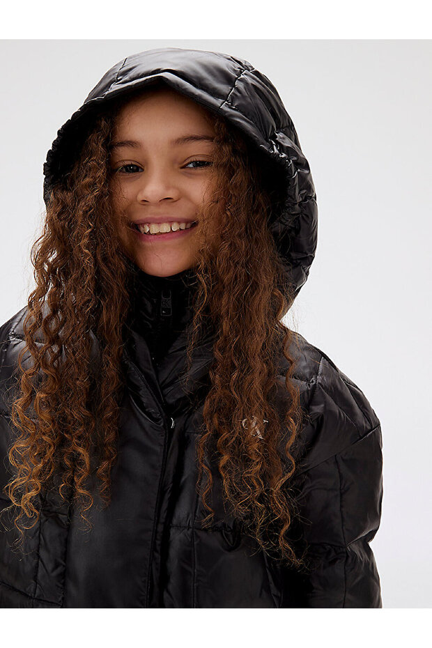 Kız Çocuk Archive Grid Puffer Mont - 5