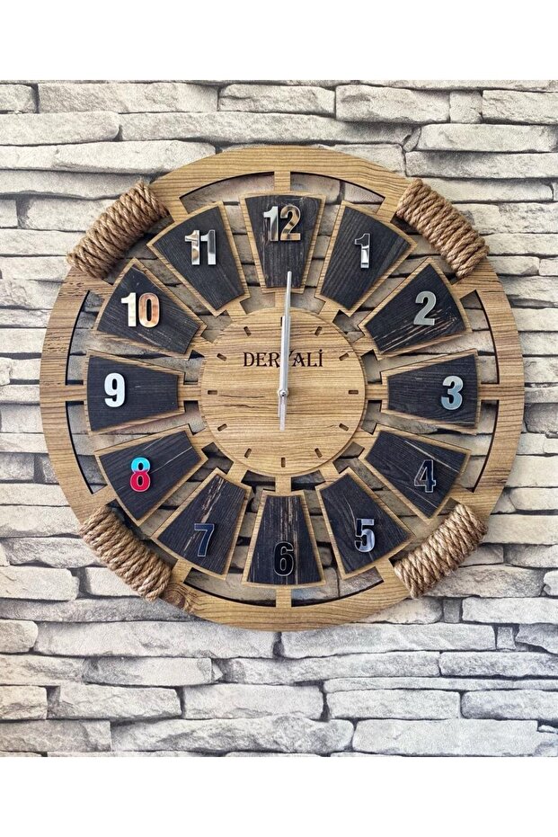 Ahşap Duvar Saati 50 Cm