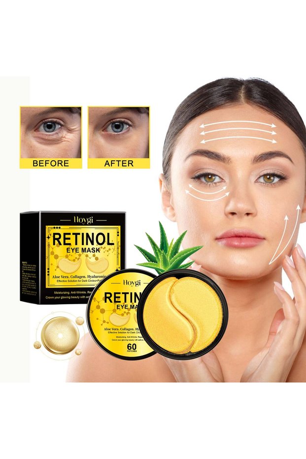 60 Pcs Supplement Collagen Eye Mask Under Eye Patches for Eye Bags & Anti-Aging Treatment