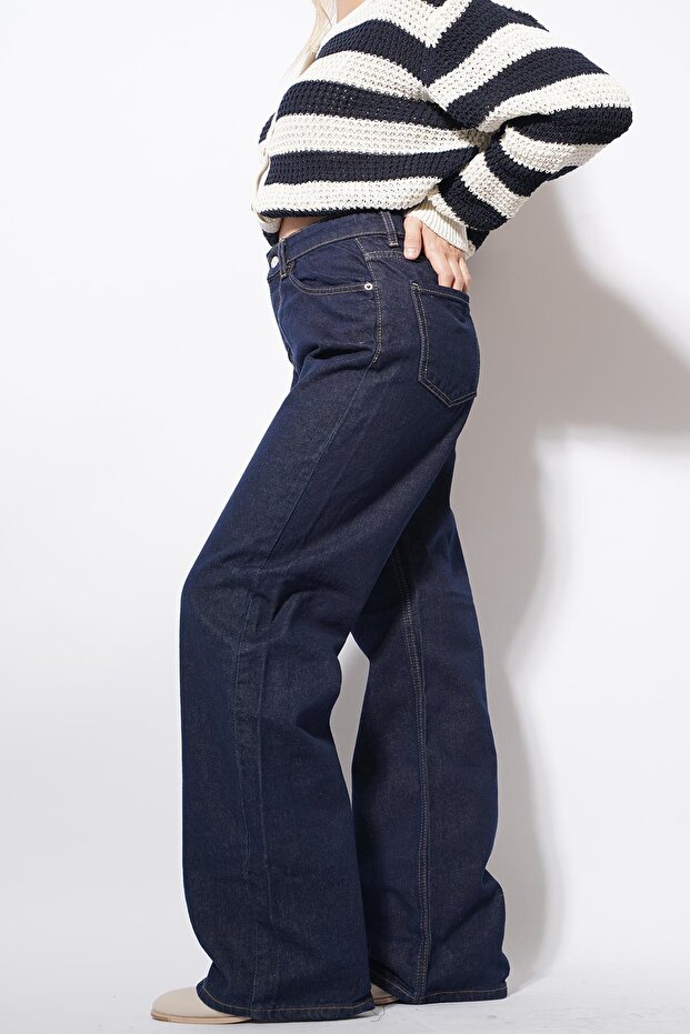 بنطلون هيت سترت باللون الأزرق الداكن - 3