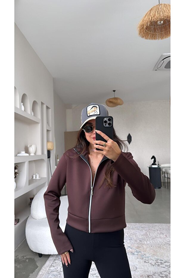Brown Scuba Jacket - 1