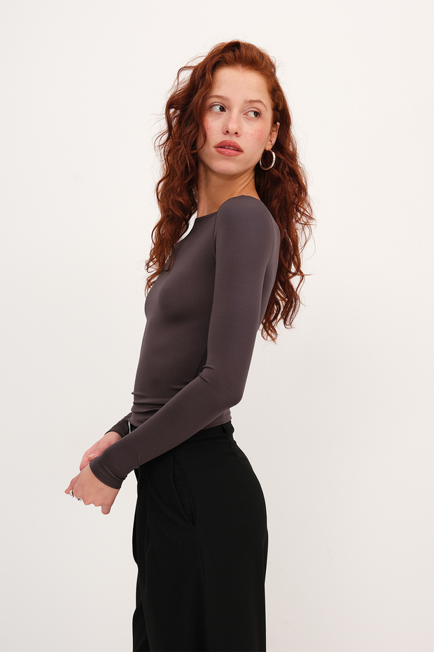 Uzun Kollu Basic Bluz B0252-J2 - 2