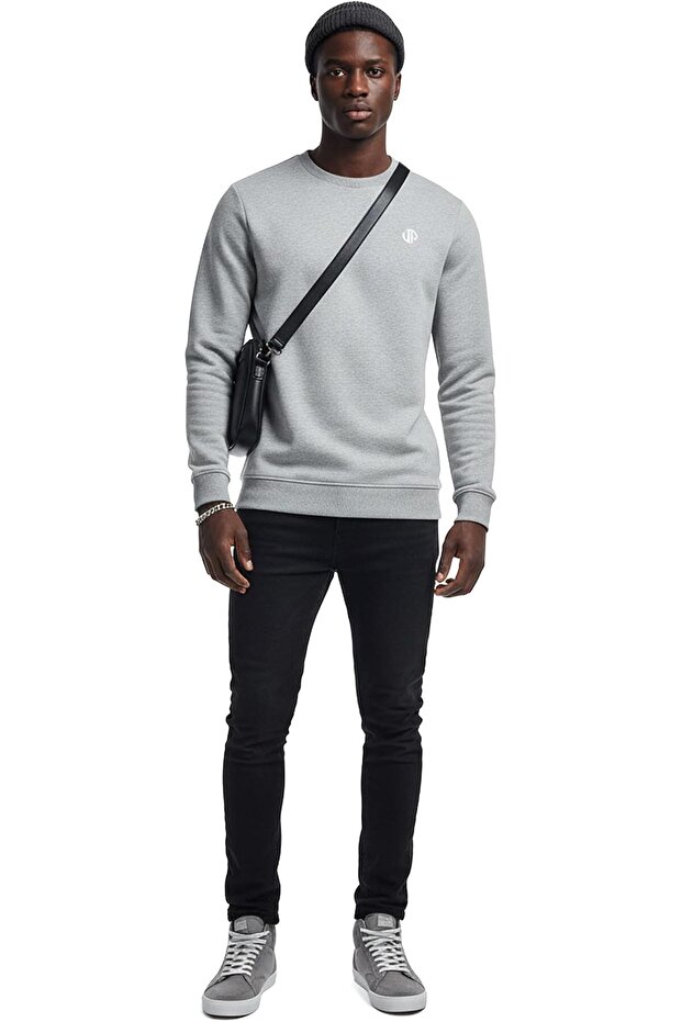 Erkek Basic Logo Sweatshirt NOVA - 1