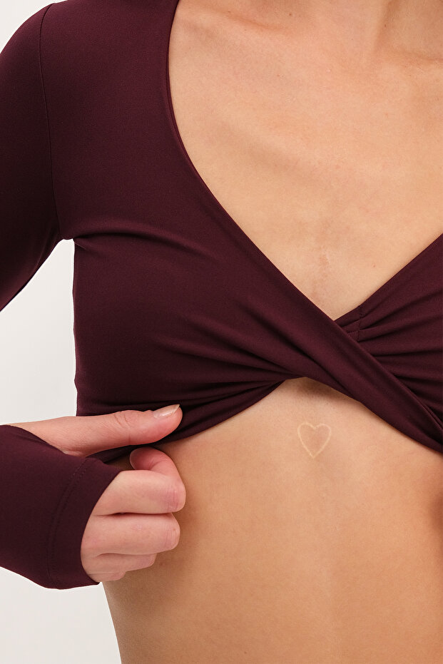 Uzun Kollu Crop Bluz B0096 - 2