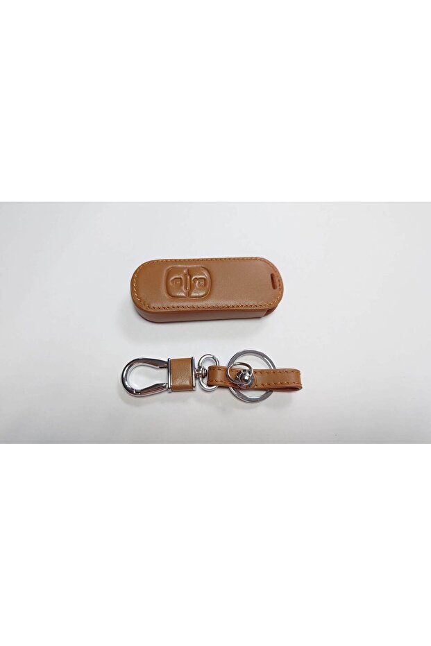 Brown leather case for Mazda key - 6