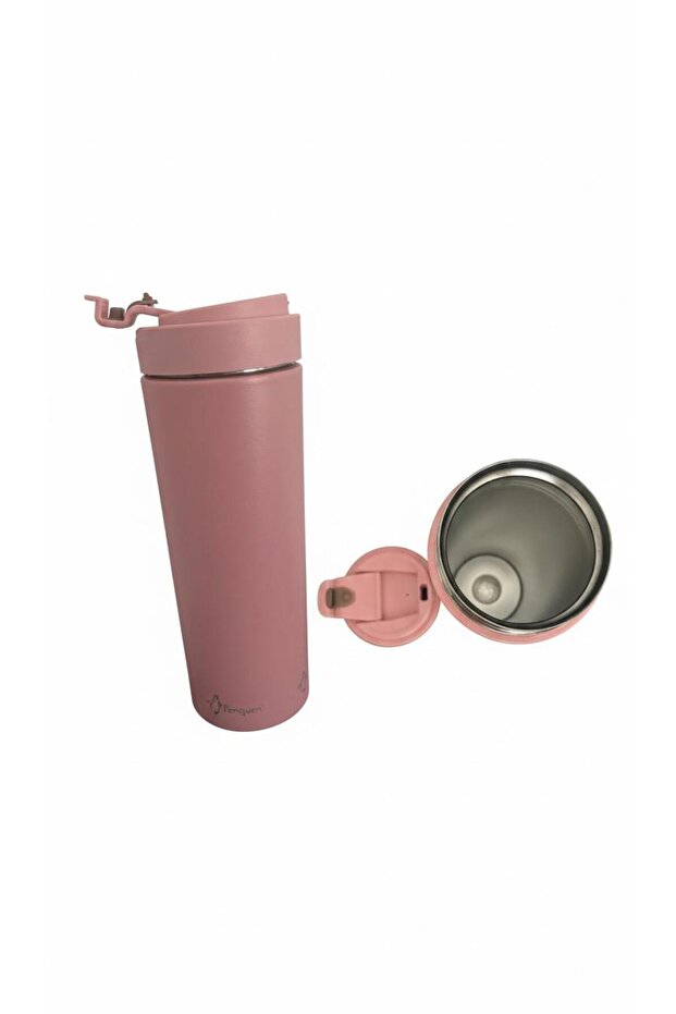 FLİP KAPAKLI ÇELİK MUG 500 ML - 2