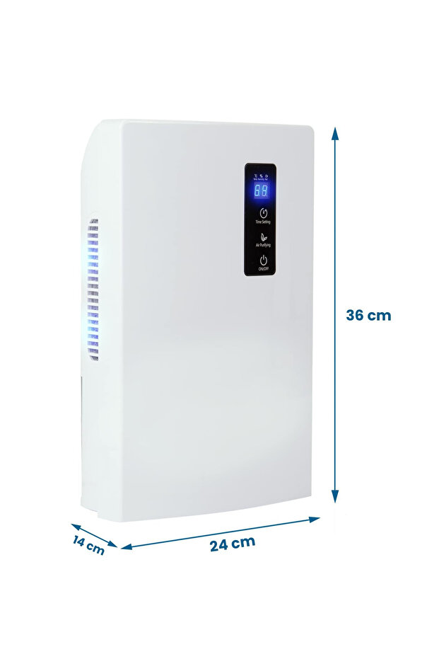 Dehumidifier and purifier, UV+TiO2, LCD display, timer: 24h, 700 ml /day, 1800 ml, Peltie - 3
