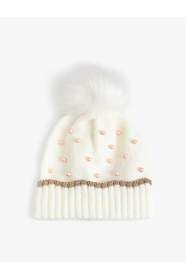 Pompom and Bead Detailed Beret