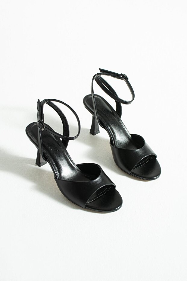Women's Metallic Heeled Sandals Valen - Black