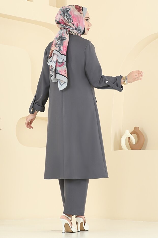 Kol Apolet Detaylı Takım 9163PLK541-MS Antrasit - 5