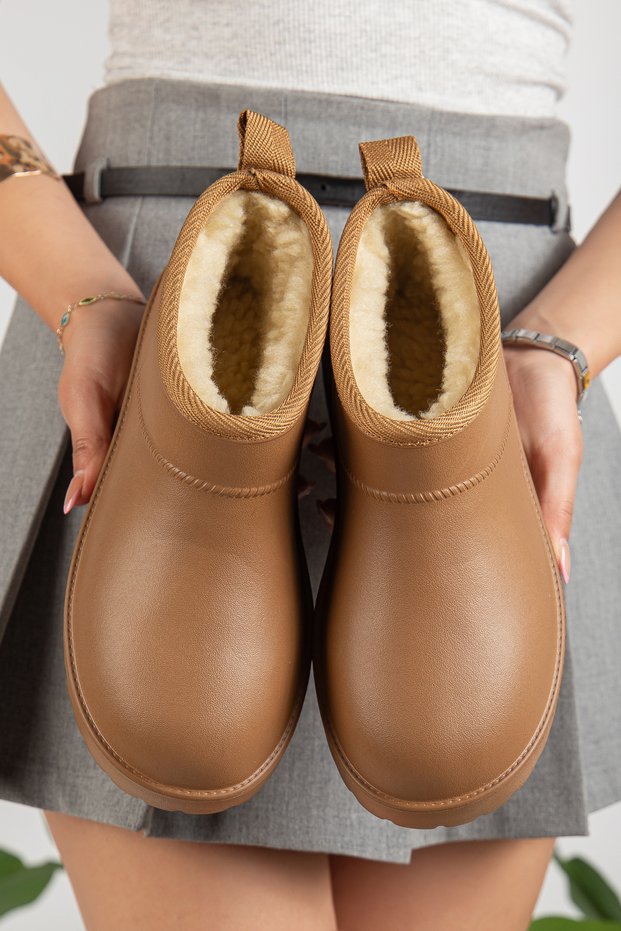 Eva Waterproof Fur Lined Thick Sole Ankle Women's Boots & Booties