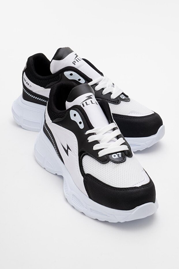 Women's Anorak Sneakers WHITE BLACK