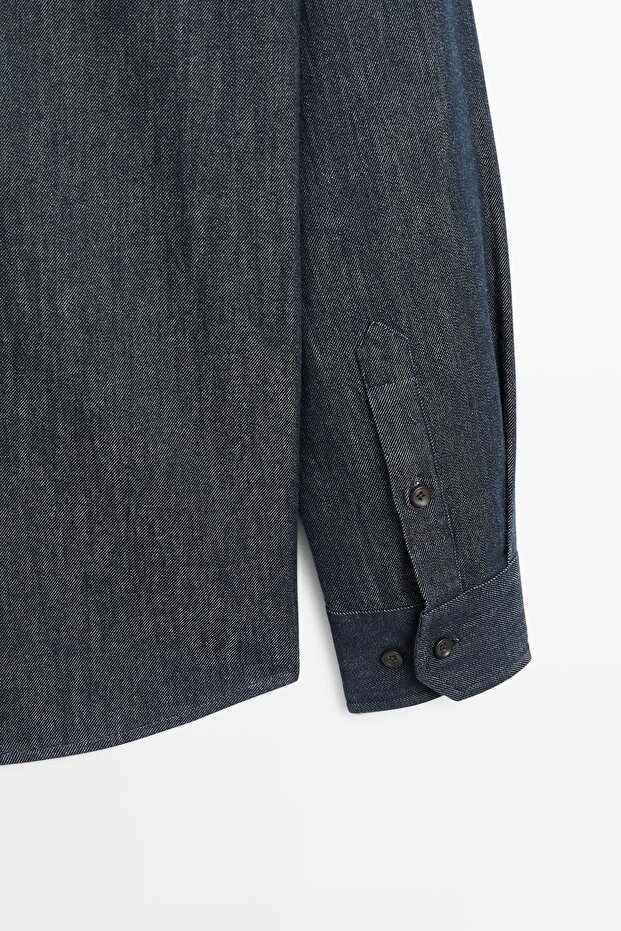 Ağır denim gömlek - 7