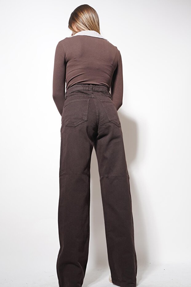 Hate Straight Pantolon Kahve - 5