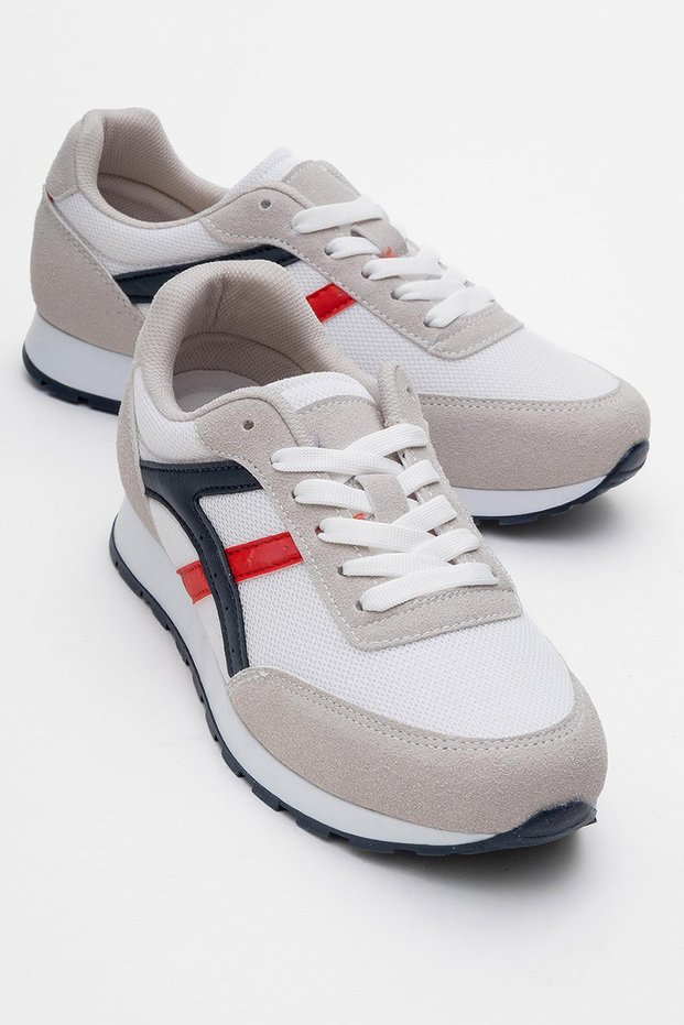 Anorak Lace-Up Women's Sports Shoes White Navy Red